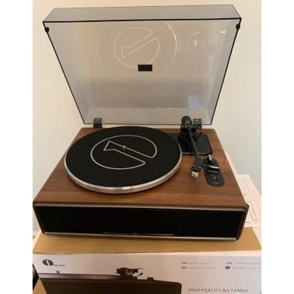 New High Fidelity Belt Drive Turntable with Built-in Speakers, Vinyl Record Play - Picture 2 of 2